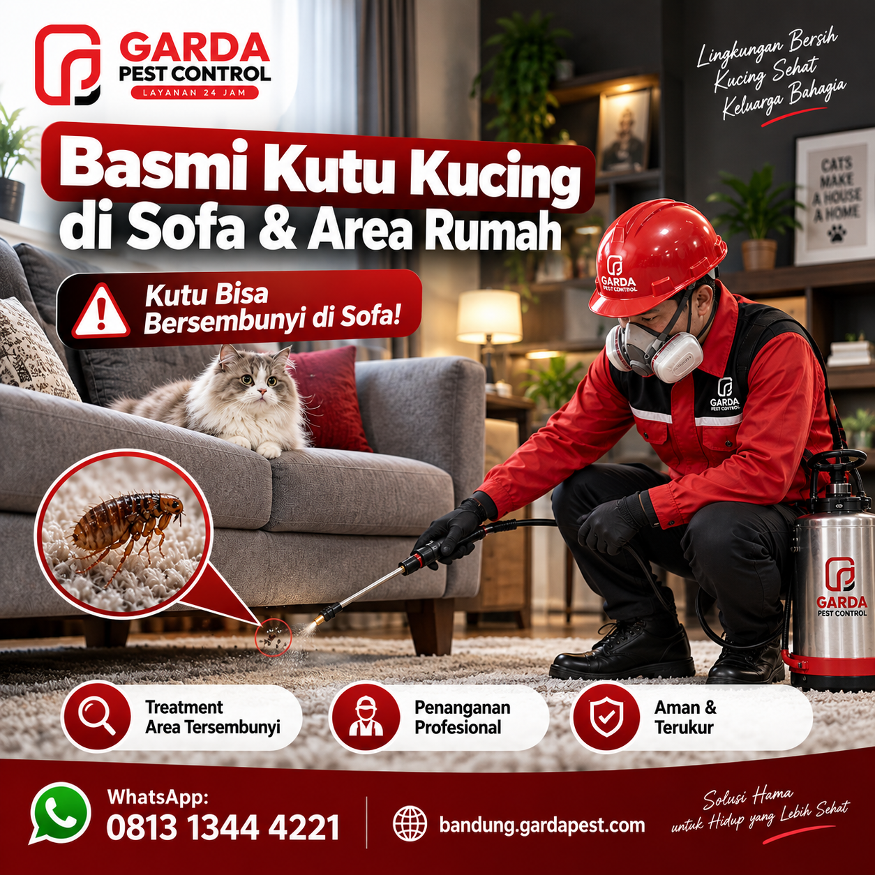 Harga Jasa Pembasmi Kutu Kucing Bandung dan Biaya Treatment Terbaru